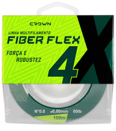 Linha Multifilamento Fiber Flex 4x 100 metros - Crown