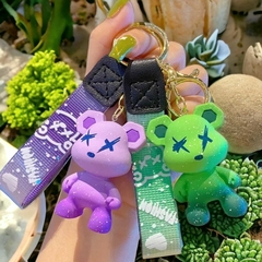 Chaveiro urso resina 6 cores luxo elegância e personalidades em suas chaves