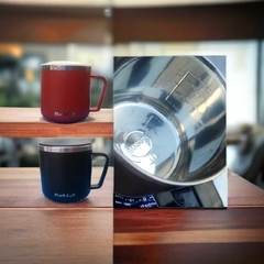 CANECA DE CAFÉ DUPLA PAREDE 350ML, Xícara de Aço Inoxidável Isolada À Vácuo, Para Estudantes, Leite, Chá, Café, Caneca com Tampa - comprar online