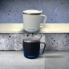 CANECA DE CAFÉ DUPLA PAREDE 350ML, Xícara de Aço Inoxidável Isolada À Vácuo, Para Estudantes, Leite, Chá, Café, Caneca com Tampa - Navarro Comercio
