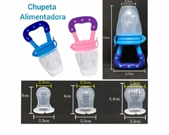 Chupeta Bicos 3 Bicos Porta Frutas Mordedor Silicone Bebe Alimentadora - comprar online
