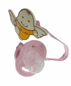 Chupeta silicone livre BPA com prendedor trava e tampa +3 meses - comprar online