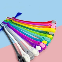12 unidades/cadarços de silicone redondos sem laços de sapato elástico especial na internet