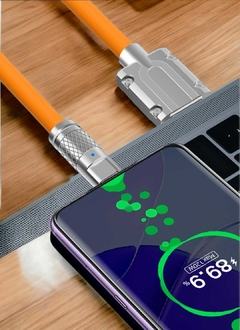 120W 6A Cabo De Carga Super Rápida Tipo C Silicone Líquido Usb Android IOS 1 2 metros cabos carregadores smartphone notebook tablet carros na internet