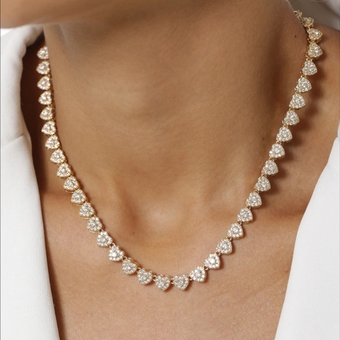 Colar Riviera Corações