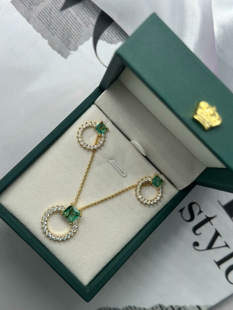 Conjunto Zircônia Esmeralda - comprar online
