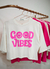 Cropped Good vibes off-white - comprar online