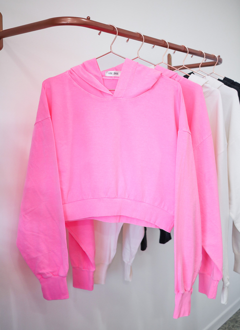 Moletinho cropped rosa