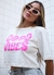 Cropped Good vibes off-white