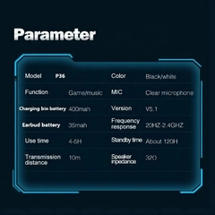 Fone Gamer P36 TWS