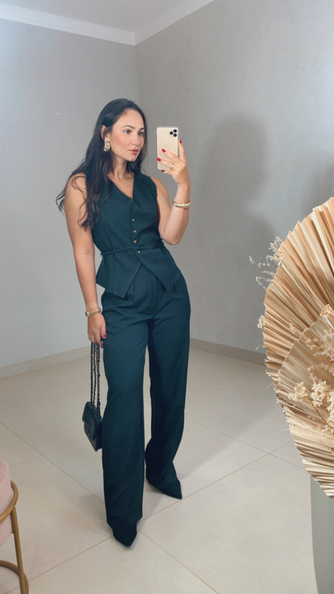 Conjunto alfaiataria amarante