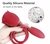 Vibrador 2 em 1,formato de rosa com sugador clitoriano e estimulador clitoriano - loja online