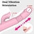Vibrador de língua dupla com aquecimento telescópico rotativo para mulheres - PAIXÃO&PRAZER