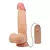 PÊNIS REALÍSTICO COM VIBRO DUPLA CAMADA 21,8X4,6CM - PAIXÃO&PRAZER