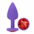 PLUG ANAL DIAMOND COLORS ROXO P - PAIXÃO&PRAZER