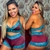 Short Doll detalhes de renda verde com vinho