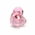 Plug Anal de Vidro Coração Rosa Tamanho P
