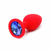 Plug Anal silicone Roxo Com Pedra Tamanho M - comprar online