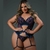 Conjunto Com Corselet Em Renda Choker E Ligas Dy Girl