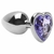 Plug coração metal prata P - loja online