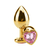PLUG ANAL AÇO EM CORAÇÃO DOURADO P - comprar online