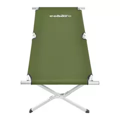 Cama de Camping Dobrável Echolife Verde | Resistente, Suporta 120kg, Compacta e Confortável na internet