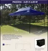 Tenda 3x6m Reforçada Aço Gazebo Dobrável