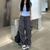 Calça feminina retrô reta de trabalho, casual folgada, calça de perna larga, - loja online