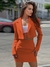 Blazer 2 Peças Outfit Mulheres Casaco Colheita de Manga Longa +saia Cintura alta - comprar online