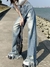 HOUZHOU-Jeans femininos Vintage de perna larga, calças jeans Harajuku Baggy, st