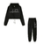 Loose Style Crop Top Conjunto Duas Peças 2023 Outono Inverno