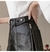 Calções de couro punk PU feminino com zíper, cintura alta, perna larga, elegante - loja online