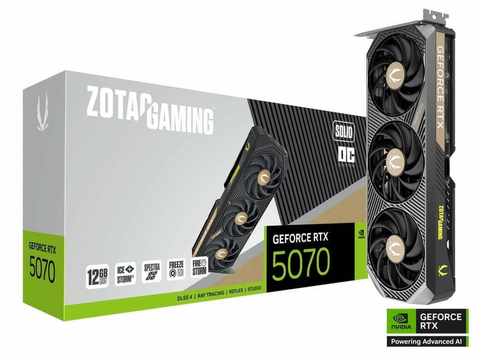 Gpu Zotac Gaming Geforce 5070 Solid Oc 12Gb 192Bits Gddr7 - Zt-B50700J-10P - comprar online