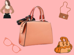 Bolsa cuadrada con mascada estampada en internet