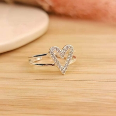 ANILLO REGULABLE CORAZON CON STRASS