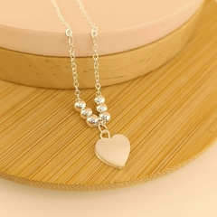 Collar Dije Corazon Blanco