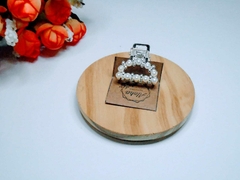 GANCHITOS PLATEADOS CON PERLAS - comprar online