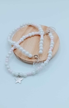 Pulsera Sofia - bolitas blancas en internet