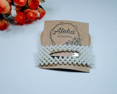 HEBILLA RECTANGULAR CON PERLAS