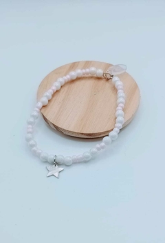 Pulsera Sofia - bolitas blancas