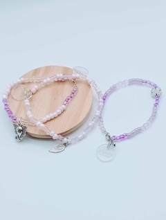 Pulsera Florencens - canutillos tonos lila - comprar online