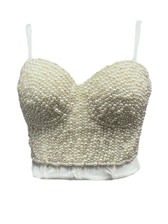 CROP TOP DE PERLAS - comprar en línea