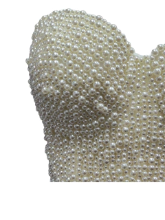 CROP TOP DE PERLAS