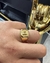 Anel Masculino Com Letra 15g Banhado A Ouro 18k