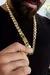 Corrente Friso S 12mm Fecho Gaveta 116,5g Banhada a Ouro 18k