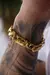Pulseira Friso S 12mm Fecho Gaveta Banhada a Ouro 18k - comprar online