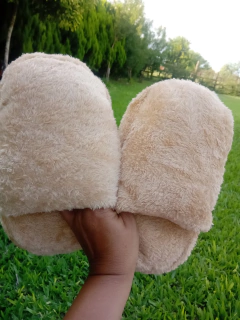 pantuflones peluche lisos - tienda online