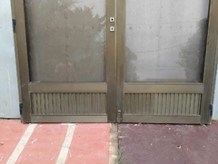 Portada puerta doble de aluminio anodizado 250x205cm
