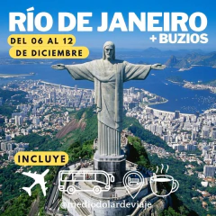 Río de Janeiro y Buzios del 06 al 12 de Diciembre.
