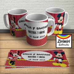 Taza minnie y mickey - comprar online